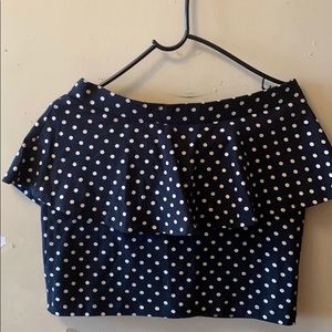 Polka Dot Peplum Skirt